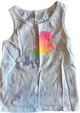 Girls 5T Garanimals White Tank Top With Unico...