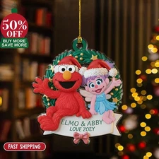 2d Flat Personalized Elmo Street Cartoon Christmas Ornament , 2025