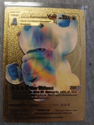 GALARIAN DARMANITAN VMAX GOLD FOIL CARD RARE FAN ART POKEMON LP