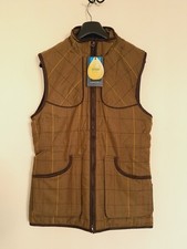 Joules HOLDEN Gilet Jacket Tartan Checked Tweed Field Biker New with Tags S/M