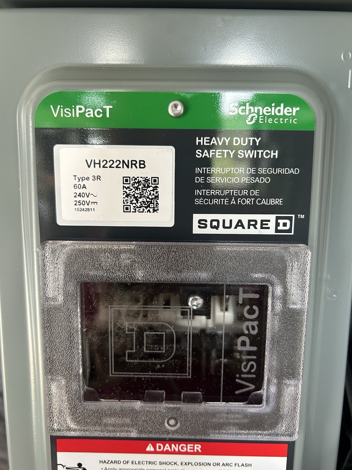Square D by Schneider Electric Disconnect VH222NRB- New in Box