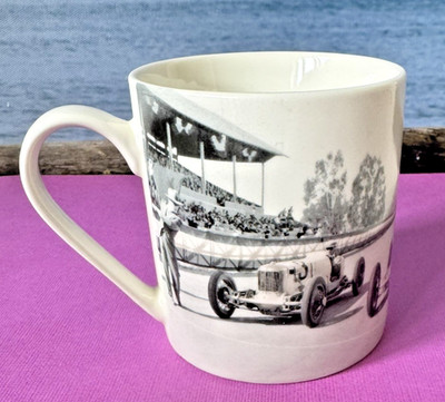 Sainsbury's schwarz & weiß nostalgische alte Rennwagen Kaffee Tee Becher O