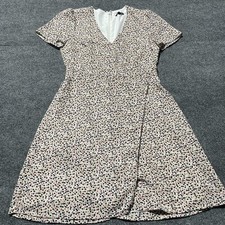 J.Crew Mercantile Dress Womens 6 Floral Fit & Flare Short Sleeve V Neck Lined