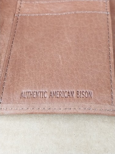 American Bison Trifold Wallet With Buffalo Nickel - Picture 7 of 7