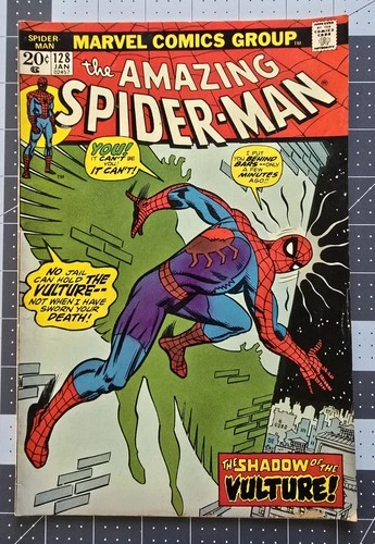 Amazing Spider-Man #128 (Marvel Comics January 1974) Vulture Appearance VG+