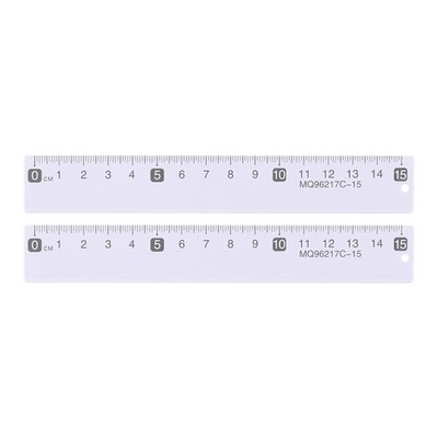 2pcs Straight Ruler 6 Inch(15cm) Metric Aluminum Rulers with Hole Light ...