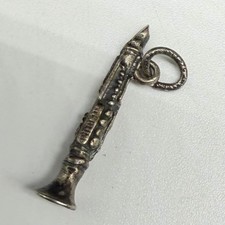 Vintage Danecraft Sterling Silver Clarinet Instrument 7/8" Charm 1.3g