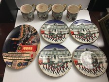 Anthropologie Christmas London Holiday In The City Plates Mugs Platter Service 4