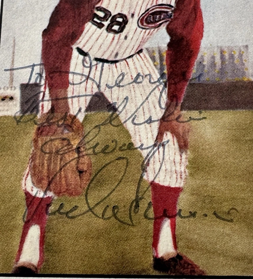 Vada Pinson 1983 Diamond Classics Authentic Signed Auto Cincinnati Reds Rare HTF - Image 2 of 3