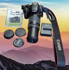 Canon EOS Rebel XSi 12.2MP Digital SLR Camera 75-300mm Lens-Battery/Charger/32SD