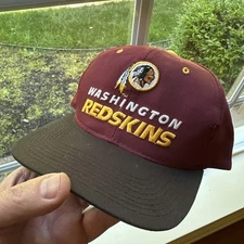 Vintage Washington Redskins Hat Cap New Era Snap Back Logo Pro Model KMG NFL Red