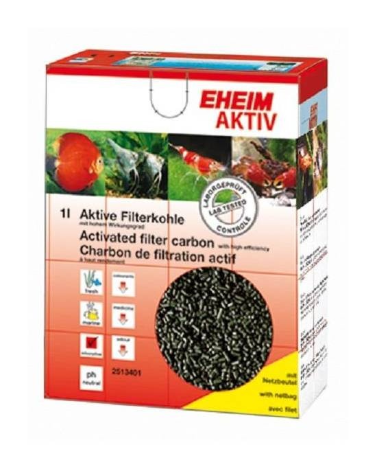 Eheim Aktiv 1L charbon actif de filtration avec sac pour filtre d'aquarium d'eau douce