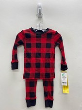 Carter's SIZE 18M Red Black Checkered Boy's Pajamas