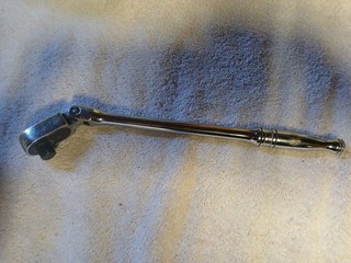Snap On F731 Chrome 3/8" DR. 11 1/4”LONG HANDLE FLEX HEAD RATCHET USA Nice