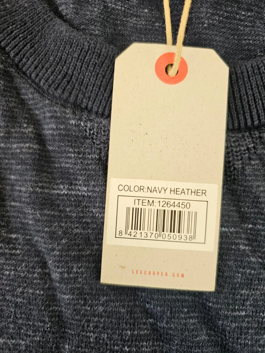 Sudadera Lee Cooper Para Hombres Manga Larga Cuello Redondo Azul MD/MEDIANA