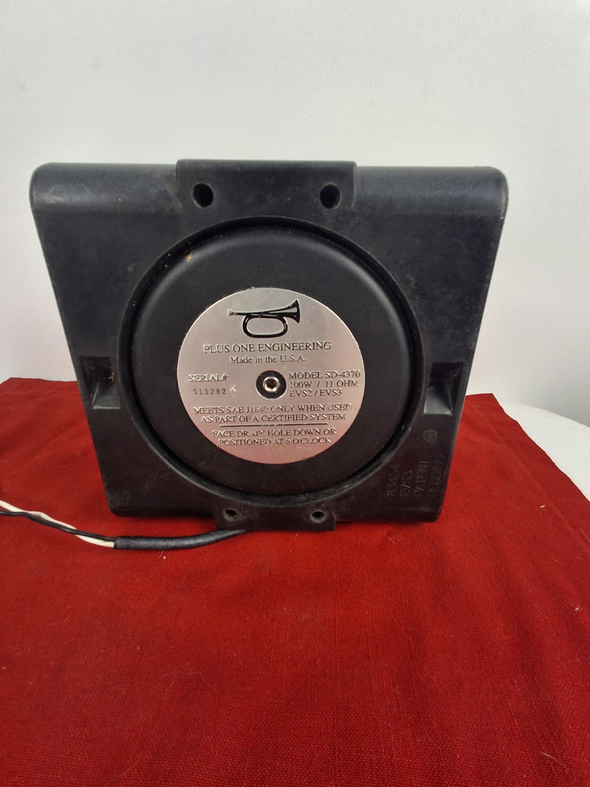 Whelen SA314P 100 Watt Speaker. Tested Good. No Bracket.