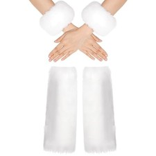 choyaxo Faux Fur Short Wrist Cuff Set Incluidng Furry Wrist Cuff Fur leg