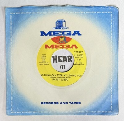 Superb Girl Country 45 PATSY SLEDD Don't Fight The Feeling / Nothing Can MEGA