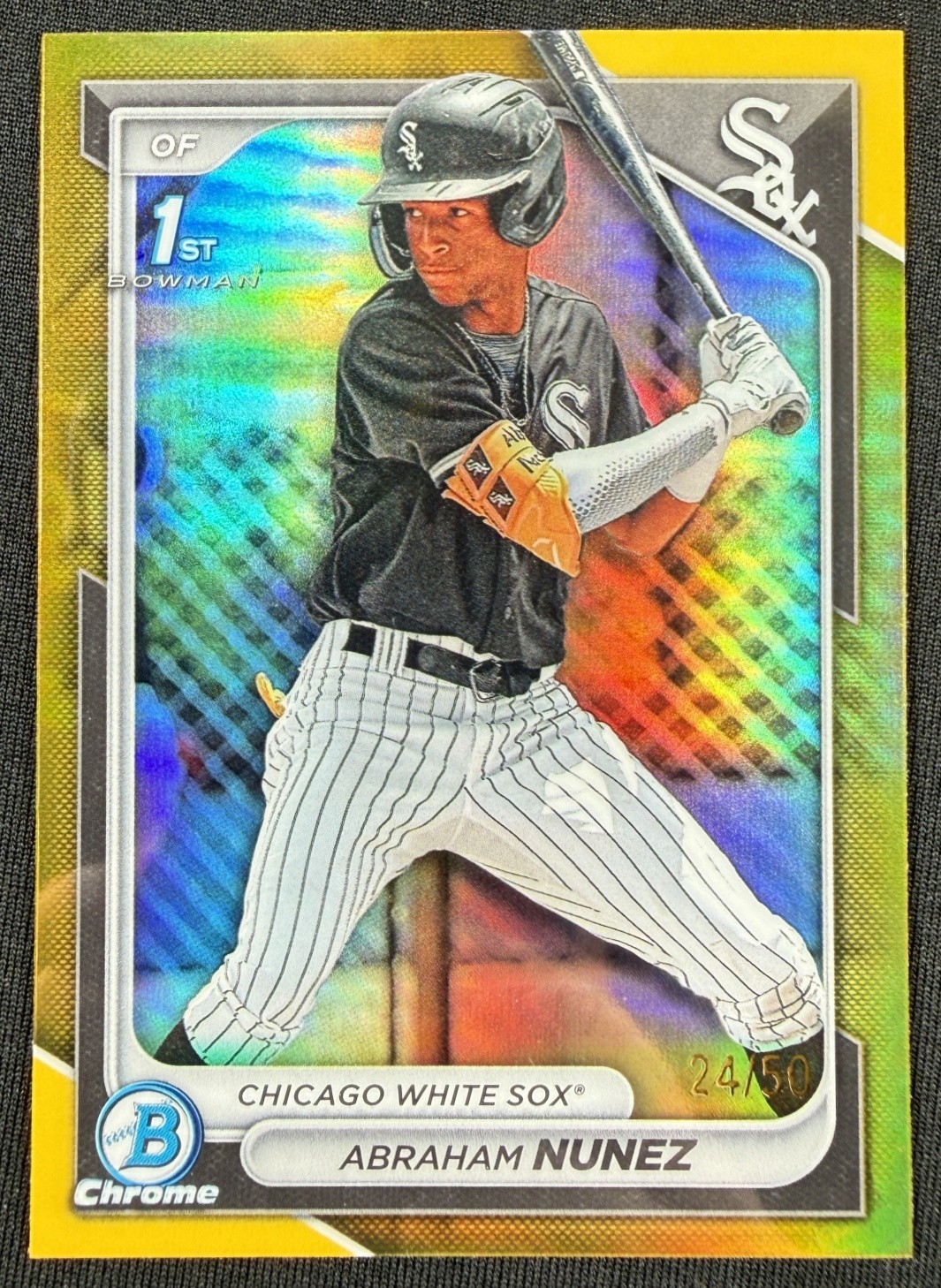 2024 Bowman Abraham Nunez 1st Bowman Chrome Gold Refractor /50