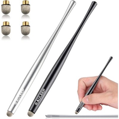 Stylus Pen mit austauschbaren Spitzen - Schwarz & Silber