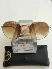 BNIB RAY-BAN ITALY RB3565 001/51 "JACK" METAL GOLD/GRAD BROWN 53 [] 20 145 2N