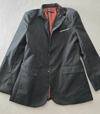 Yuan Lu Tuxedo Boys Size 12 Black Long Sleeve Lined Collared Pockets Button