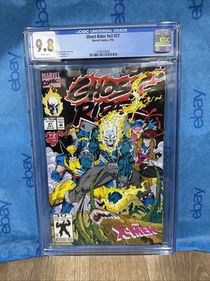 CGC 9.8 MINT~ GHOST RIDER Vol 2 # 27 ~ JIM LEE X-MEN Cover 1992 Marvel GEM