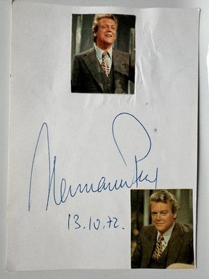 Hermann Prey - Music - Original Autograph - Size 15 x 10 cm