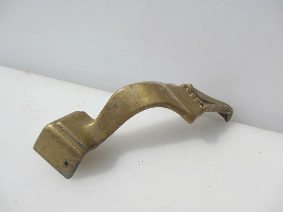 Antique Brass Furniture Ormolu Hardware Mount Old Corner Bumper Guard Vintage x1 - Image 2 of 4