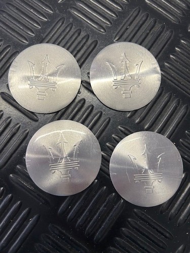 Maserati Style 56mm Wheel Centre Caps Cover Set (4) - Picture 4 of 6