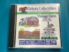 Dakota Collectibles 970488 Embroidery Designs Vintage Farm Sewin Big REG 49.95