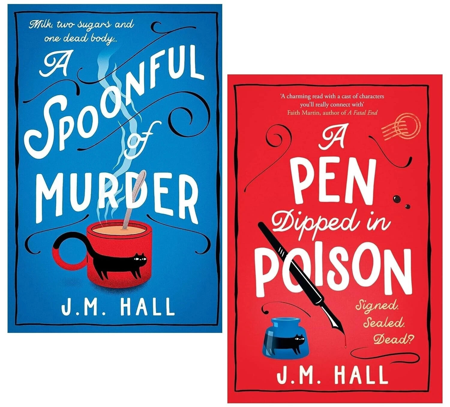 J.M Hall Collection 2 Books Set A Pen Dipped in Poison, A Spoonful of Murder