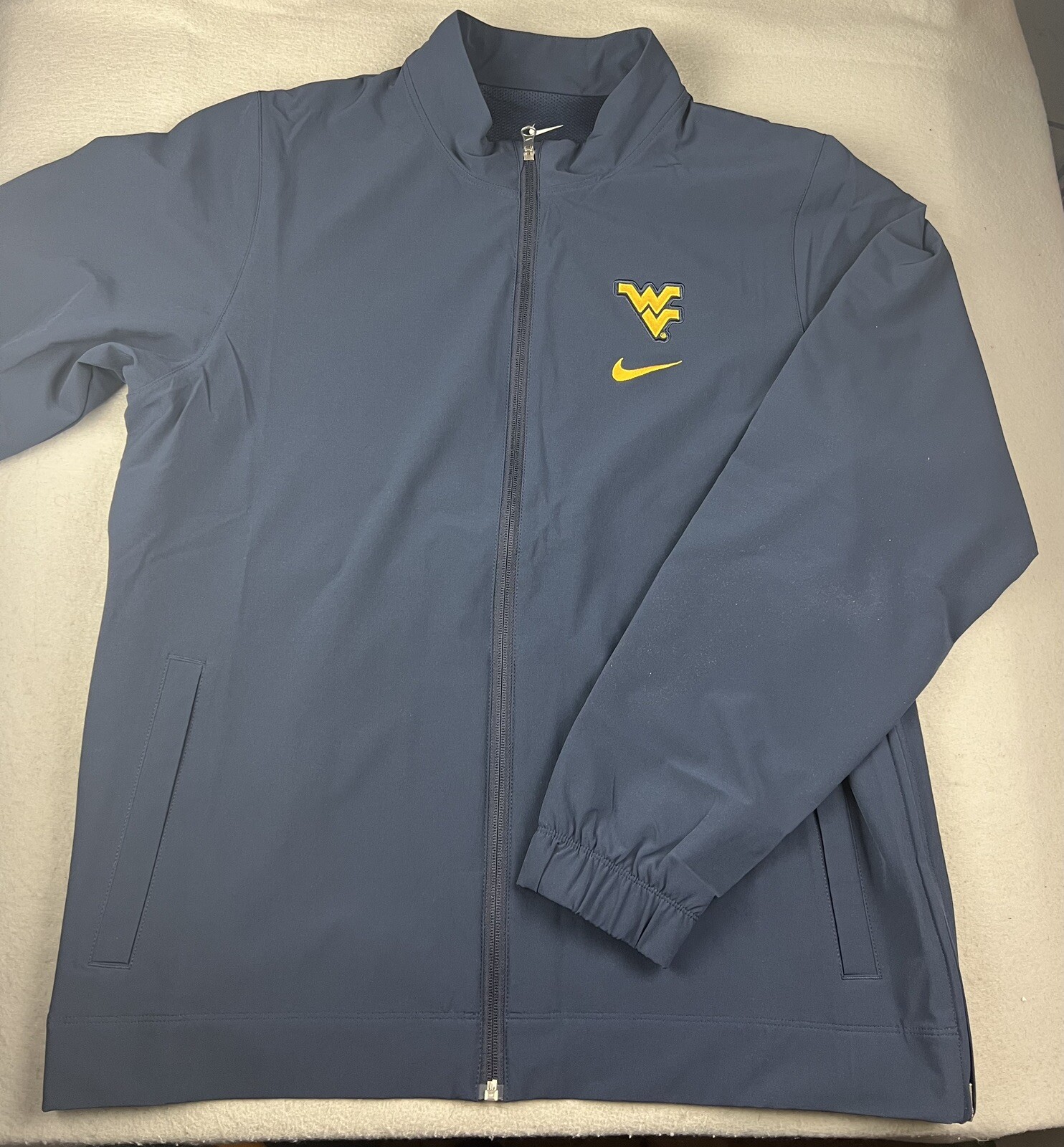 NIKE West Virginia University Full Zip Jacket Size Large Navy (New Without Tags)