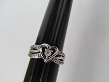 Beautiful .925 Sterling Silver Heart Ring Wedding Promise Engagement 6