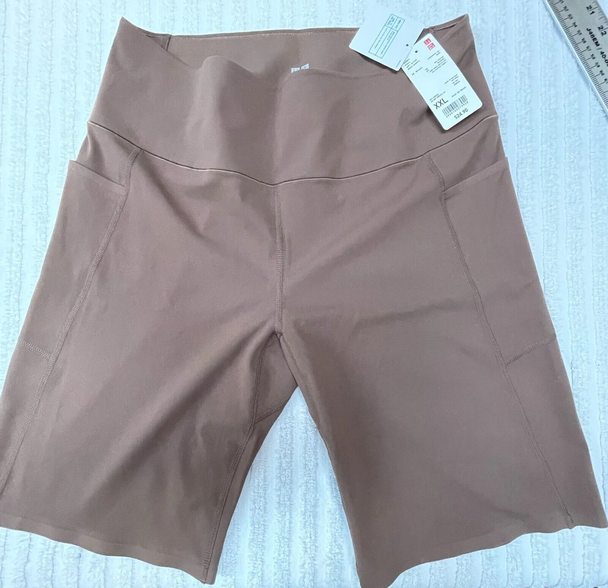 Uniqlo Airism Women's Seamless Cycling Biker Shorts Stretch Brown