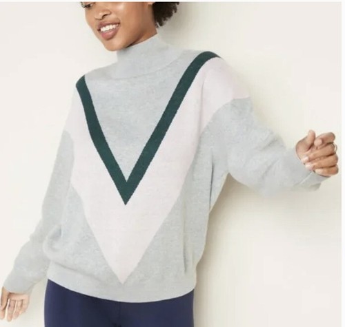 Old Navy Colorblock Chevron Turtleneck 