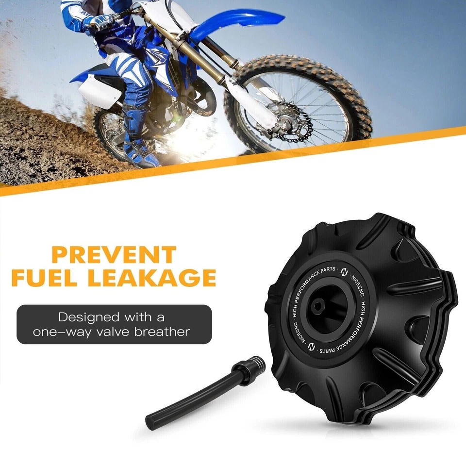 Tapa de gasolina CNC 2003-2013 Yamaha YZ450F YZ 450F tapa del tanque de gasolina negro aluminio Foto 3 de 4
