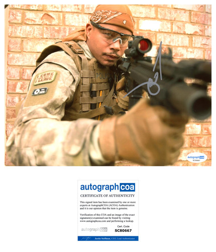 * TERRENCE HOWARD * signed 8x10 photo * SABOTAGE * ACOA * 1