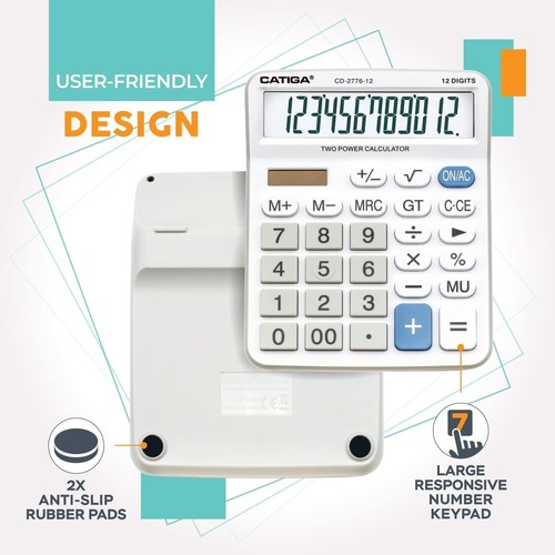 Easy-to-Use 12-Digit Calculator with 5-Inch Display - Ideal for Finance Tasks - Picture 7 of 9