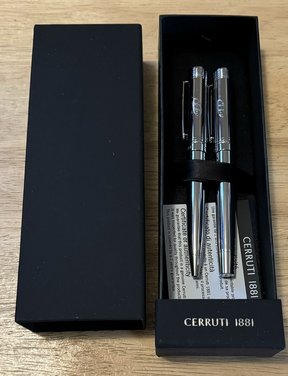 CERRUTI 1881 高級万年筆 ボールペン筆記用具セット Cerruti 1881 2 Pen Set - Fountain and Ballpoint Pens