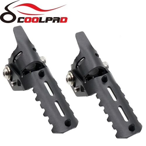 Front Foot Pegs Folding Footrests Clamp For Honda CRF1000L Africa Twin CRF 1000 - Picture 2 of 12