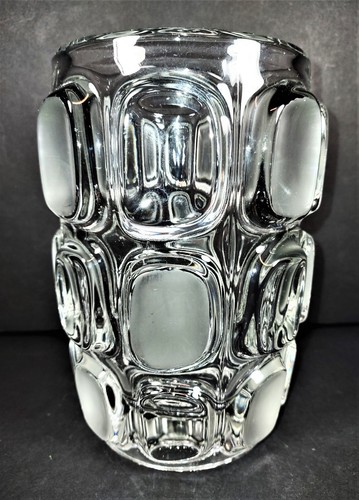 MCM klare und mattierte ""Linsen"" Vase von Frantisek Visner, 1962 für SKLO neuwertig. - Bild 4 von 6