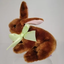 Animal Adventure Bunny Plush Brown Rabbit Fluffy Tail 9" 2010 Cuddles &Cravings 