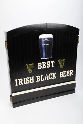 point-home Dartschrank ''Best Irish Black Beer'', Dartscheibe im Retrolook, 60cm