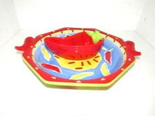 Chip and Dip Bowl Platter Chili Pepper 13"  MESA