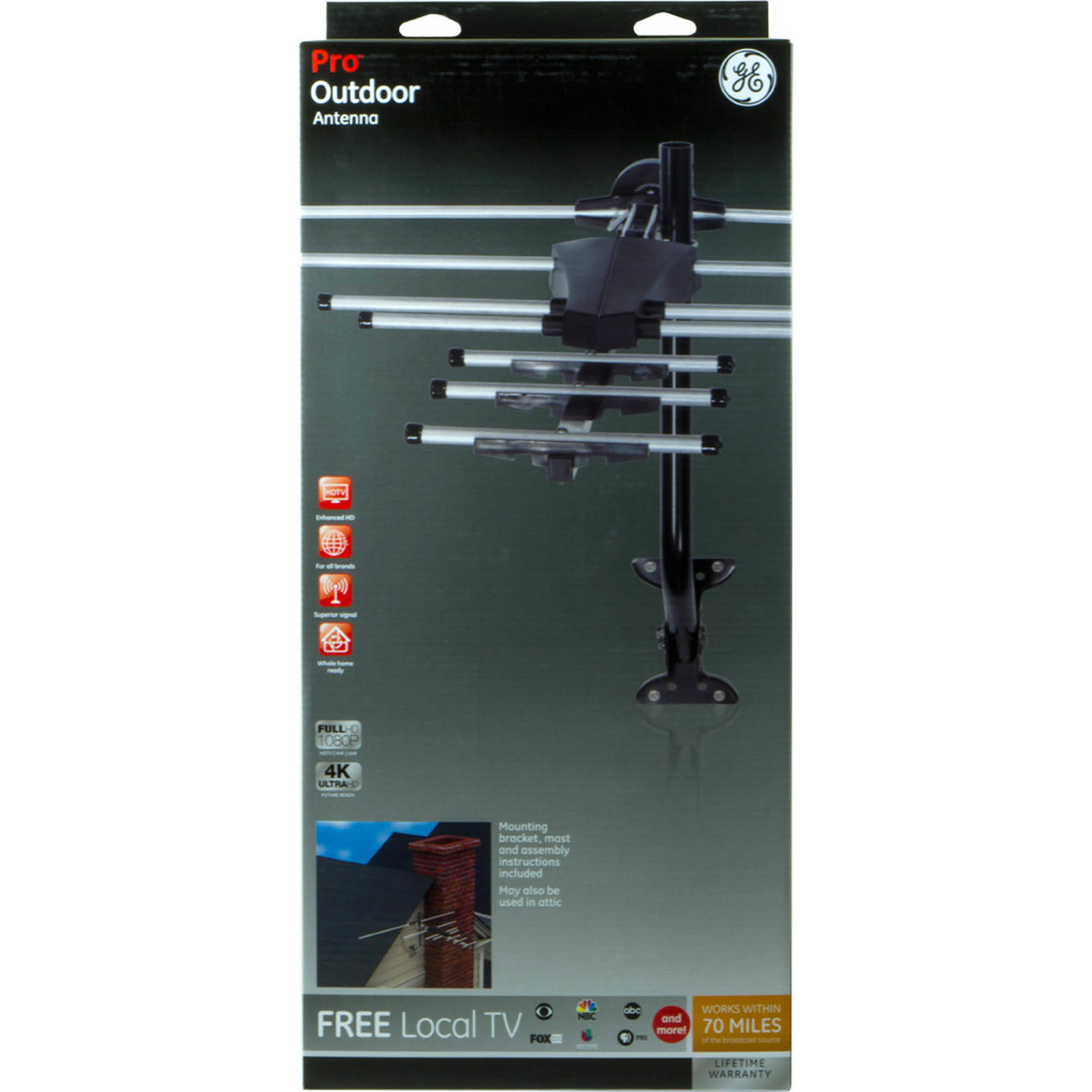 GE Pro Outdoor Yagi TV Antenna, Long Range, 33685 eBay