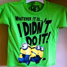 Despicable Me Minion T Shirt Stuart Jerry Boys Tee Tops One Eye Two Eyed Green