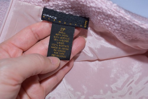 NUOVO! Gonna a matita Grace Elements donna misto lana tweed rosa taglia 2P - Foto 7 di 7