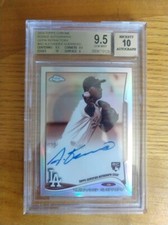 2014 Topps Chrome Sepia Refractor Auto Alexander Guerrero 27/75 BGS 9.5/10