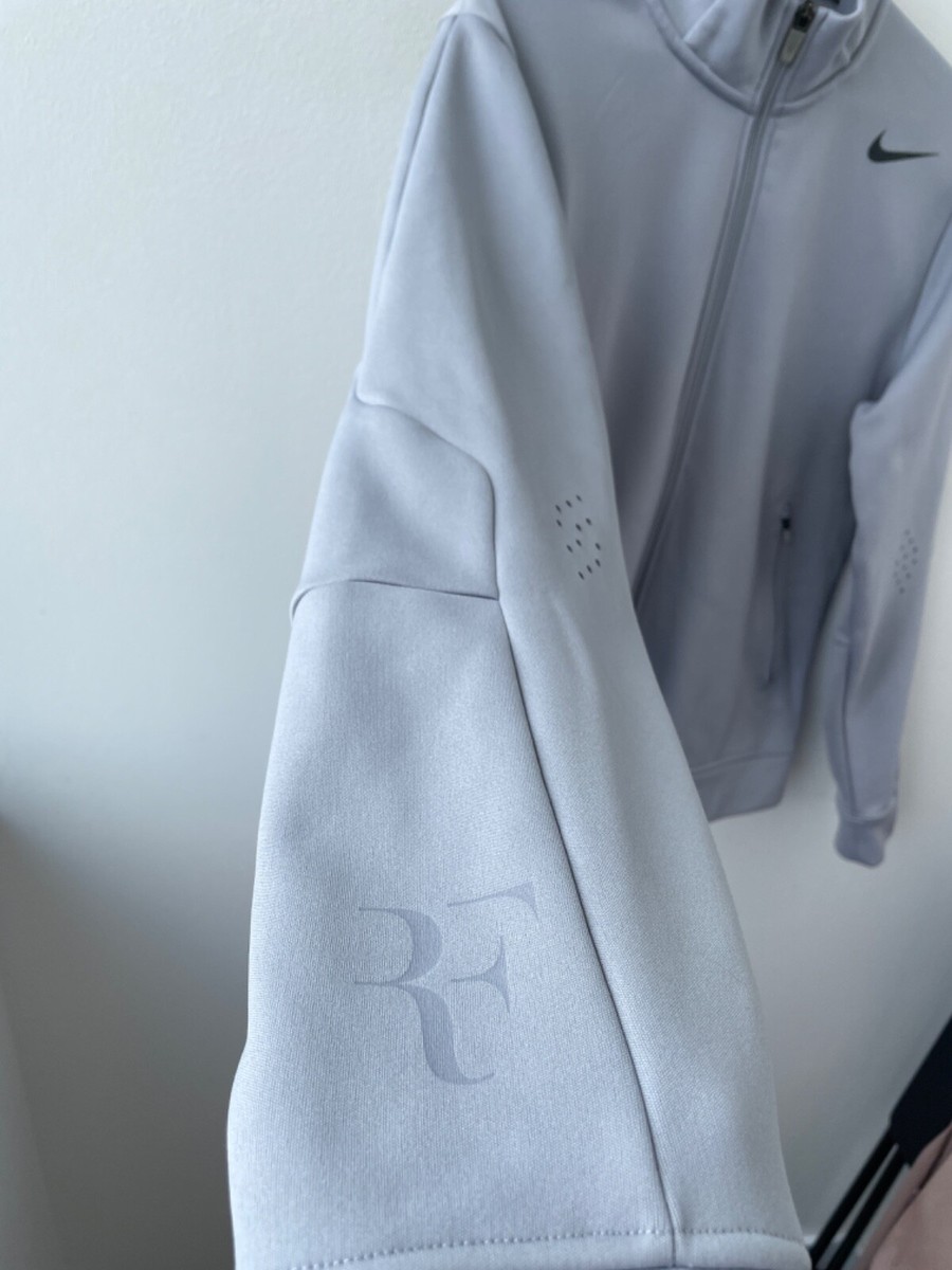 NIKE RF TENNIS JACKET SILVER USED品 裏起毛 NIKE RF TENNIS JACKET SILVER USED品 裏起毛